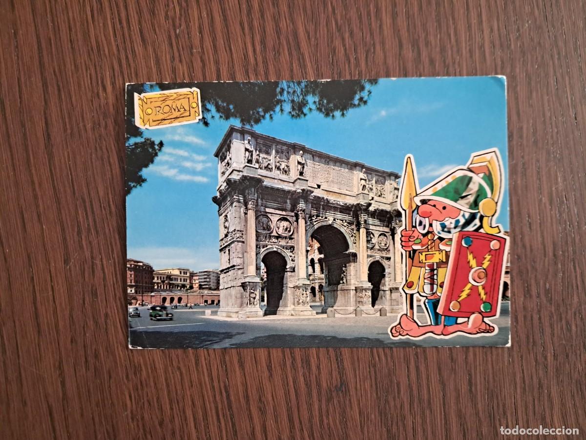 Old radios: postal QSL radioaficionados, Arco di Constantino, Roma, a&ntilde;o 1975.
