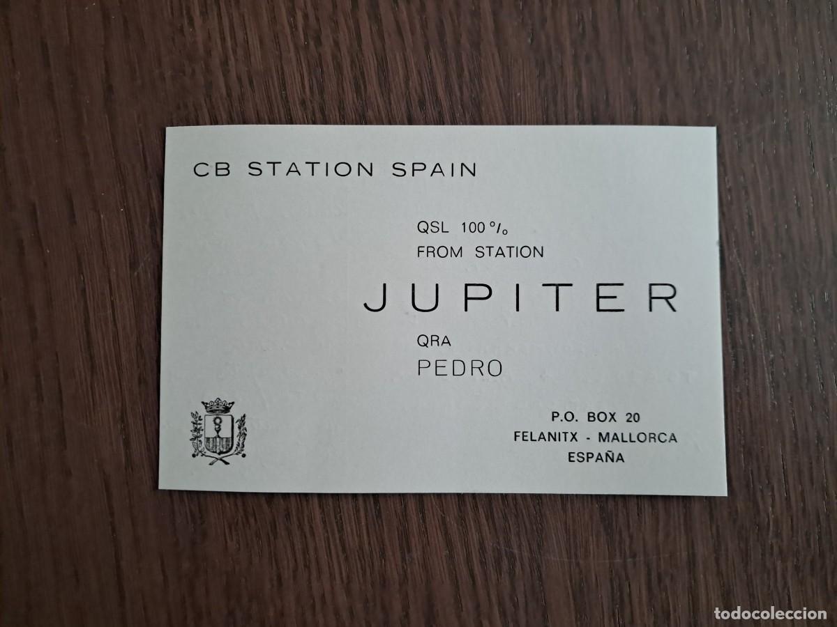 R&aacute;dios antigos: tarjeta postal QSL radioaficionados, CB station Spain, Jupiter, a&ntilde;o 1975.