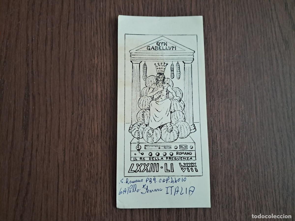 R&aacute;dios antigos: tarjeta postal QSL radioaficionados, QTH Gabellum, Italia, a&ntilde;os 70.