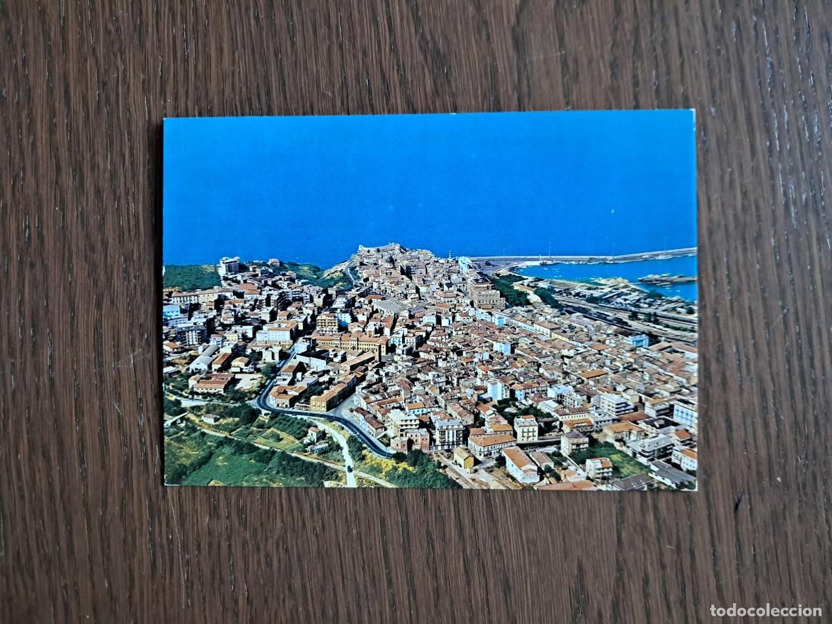 Radios antiguas: postal QSL radioaficionados, vista panor&aacute;mica Ortona, Italia, a&ntilde;o 1974.