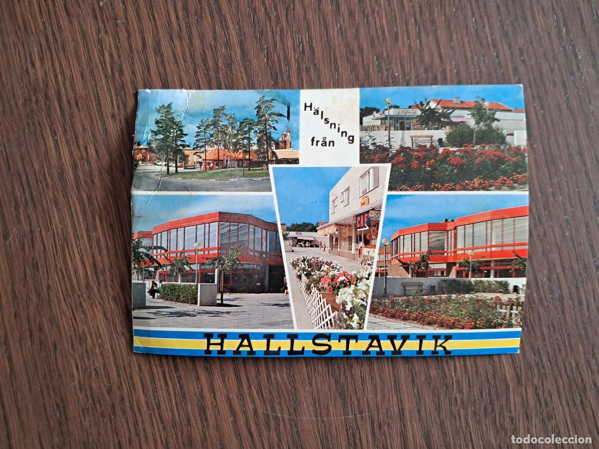Alte Radios: postal QSL radioaficionados, Hallstavik, Suecia, a&ntilde;os 70.