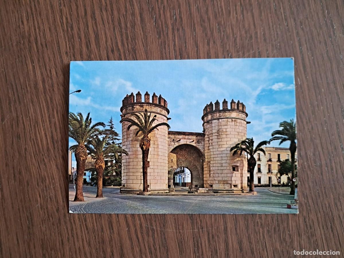 R&aacute;dios antigos: postal QSL radioaficionados, Puerta de Palmas, Badajoz, a&ntilde;o 1974.