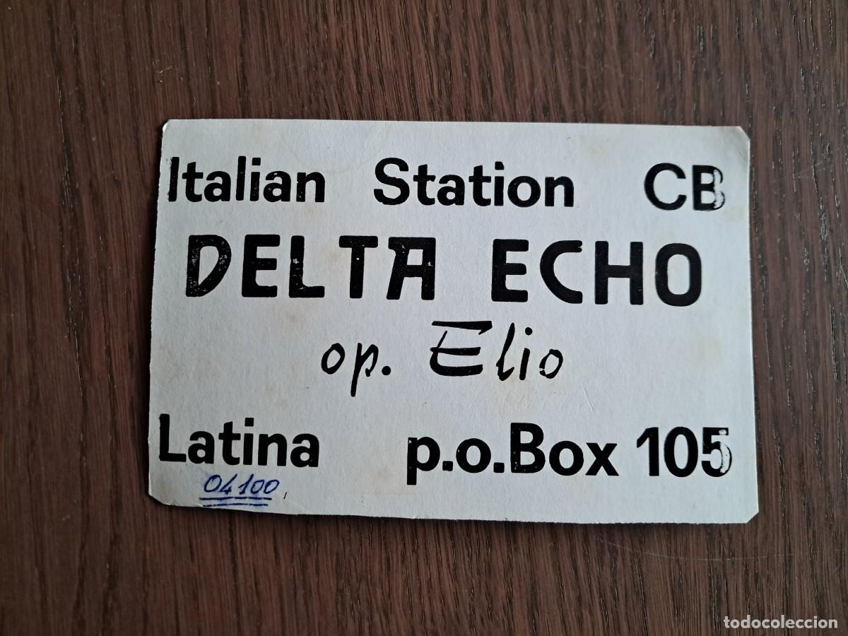 Alte Radios: tarjeta postal QSL radioaficionados, Italian station CB, Delta echo. a&ntilde;o 1975.
