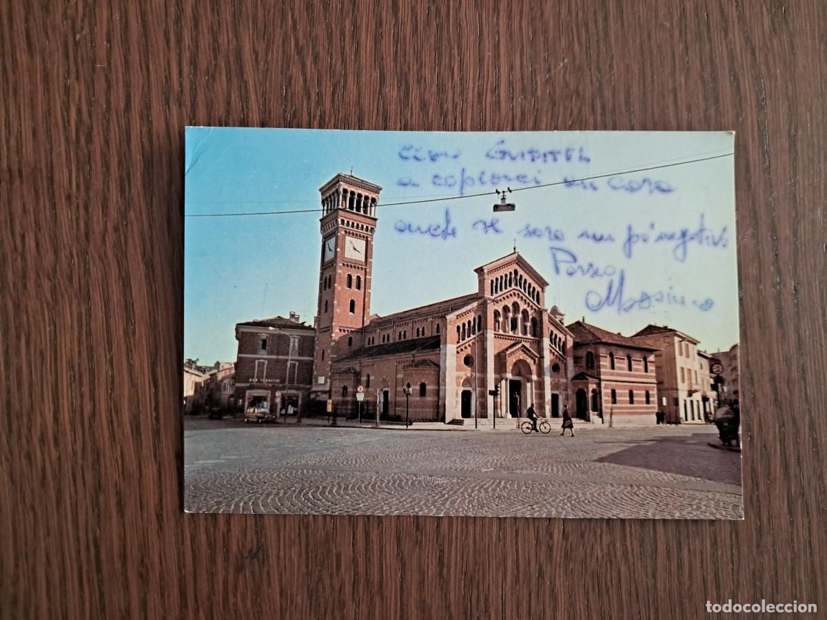 Radio antiche: postal QSL radioaficionados, iglesia St. Rocco, Lodi, Italia. a&ntilde;o 1974.
