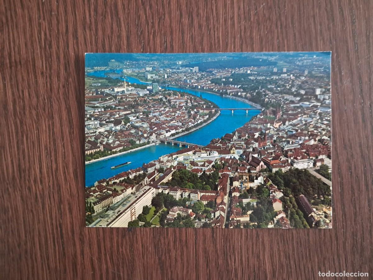 Radio antiche: postal QSL radioaficionados, Basel, Suiza. a&ntilde;os 70.