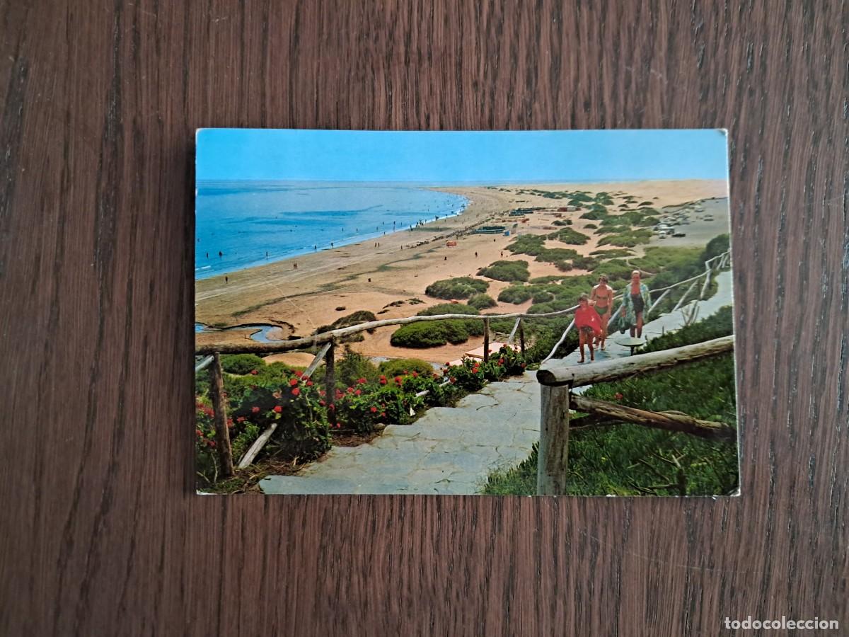 R&aacute;dios antigos: postal QSL radioaficionados, playa el Ingl&eacute;s, Gran Canaria. a&ntilde;o 1975.