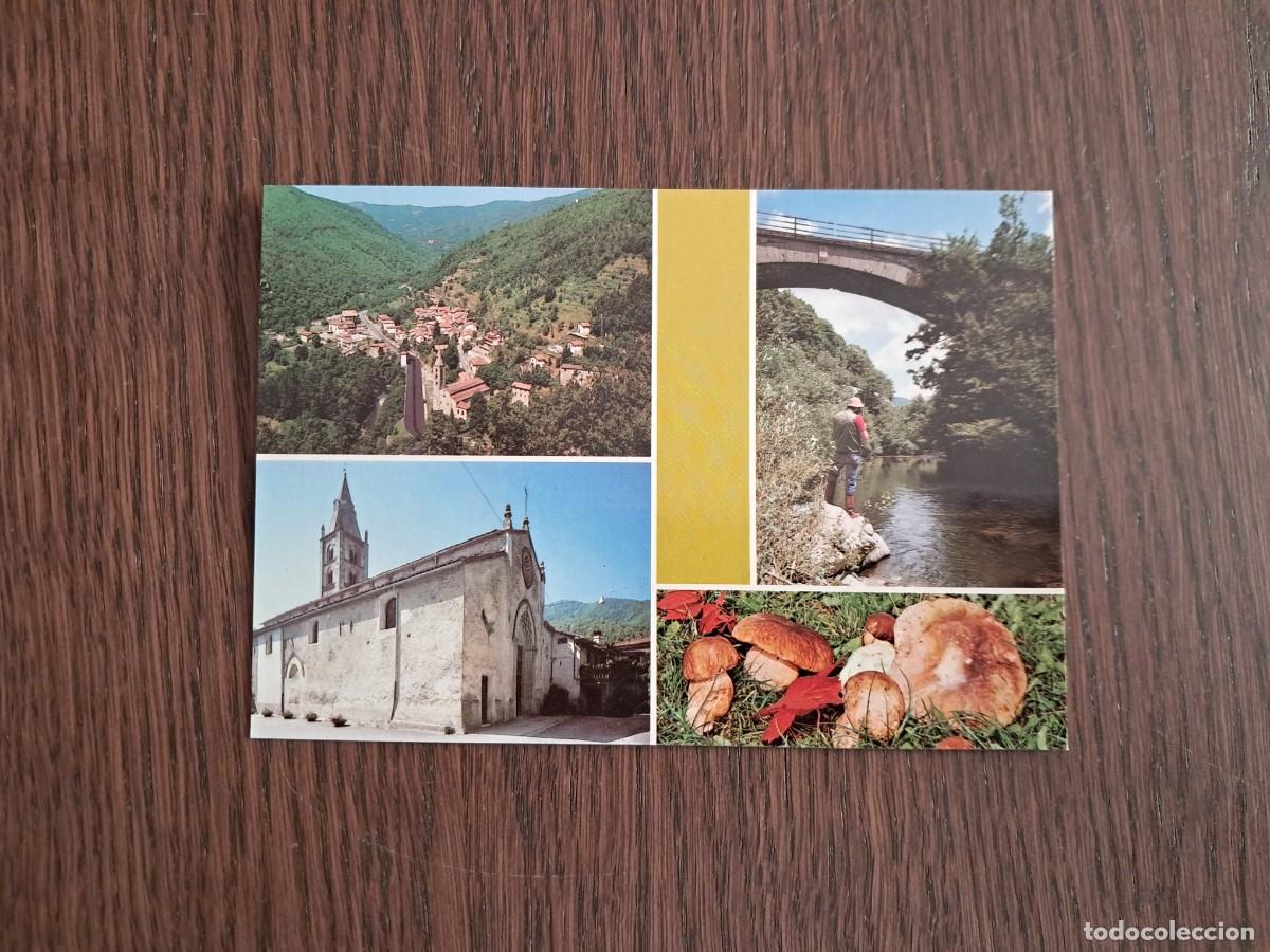 Radios antiguas: postal QSL radioaficionados, diferentes vistas de Murialdo, Italia, a&ntilde;o 1989.