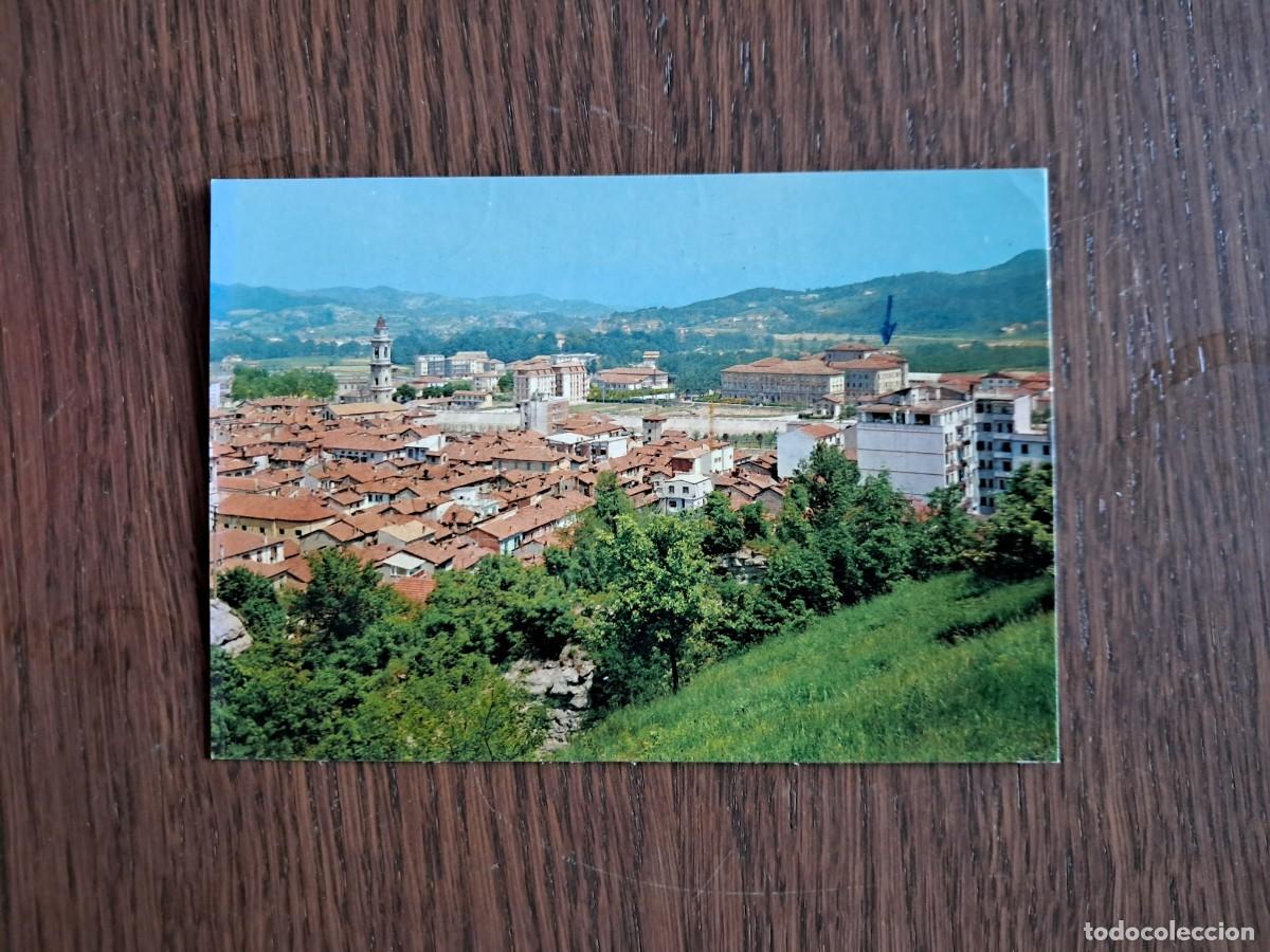 Radios antiguas: postal QSL radioaficionados, vista panor&aacute;mica Cairo Montenotte, Italia, a&ntilde;o 1974.