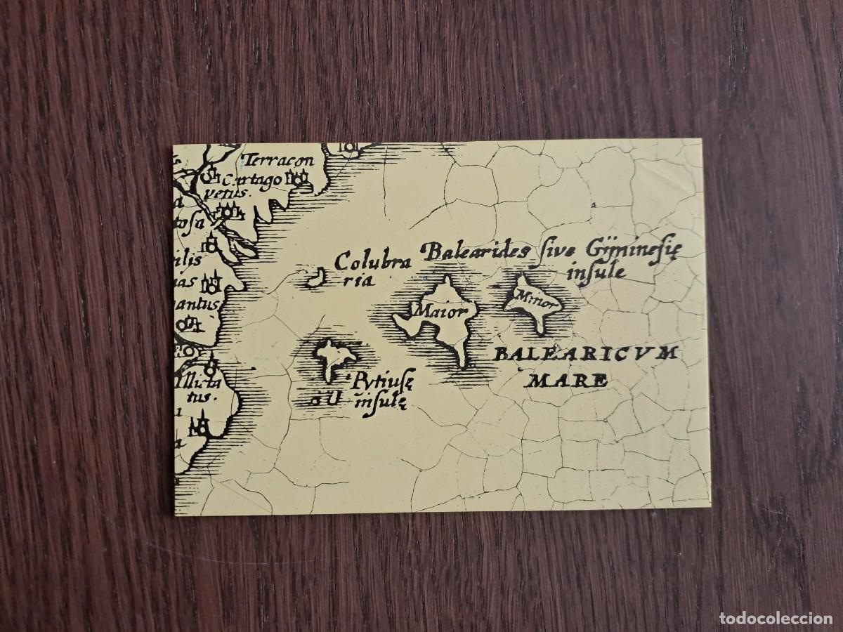 Radios antiguas: tarjeta postal QSL radioaficionados, mapa antiguo Islas Baleares, a&ntilde;o 1976.
