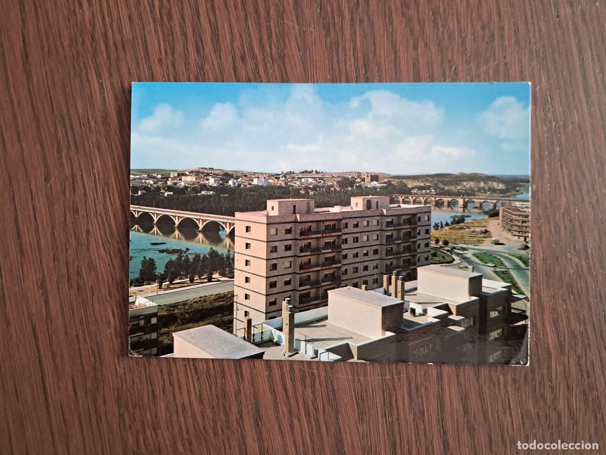 Radios antiguas: postal QSL radioaficionados, puentes sobre el Guadiana, Badajoz, a&ntilde;o 1974.