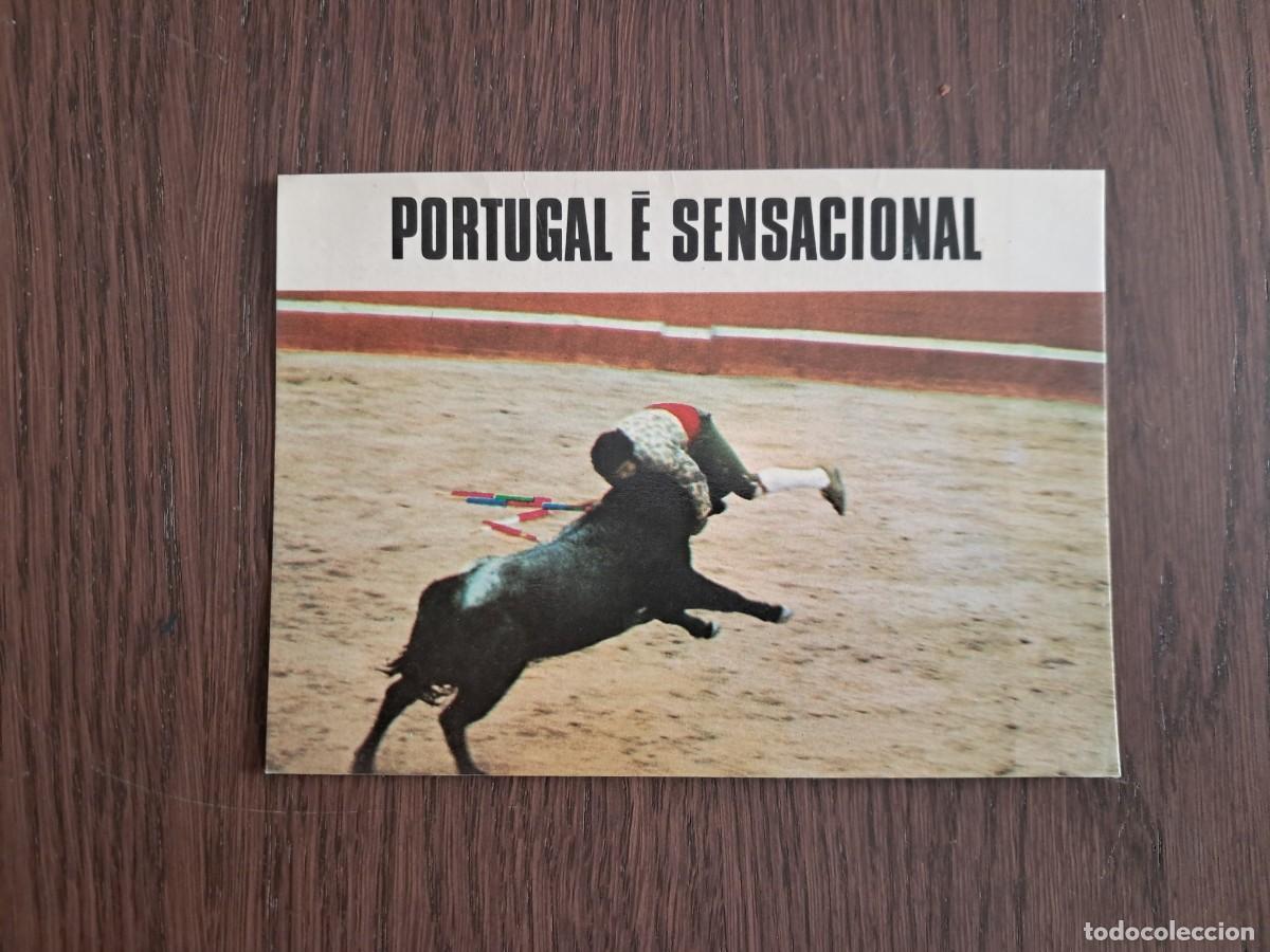 Radios antiguas: postal QSL radioaficionados, toros, torero, Portugal, a&ntilde;o 1976.