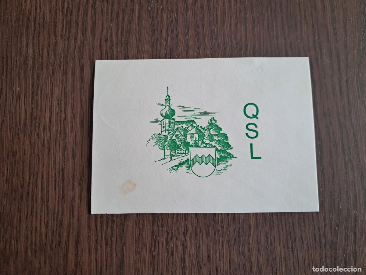 Radios antiguas: tarjeta postal QSL radioaficionados, ST Ecco Whisky, Illingen, Alemania, a&ntilde;o 1975.