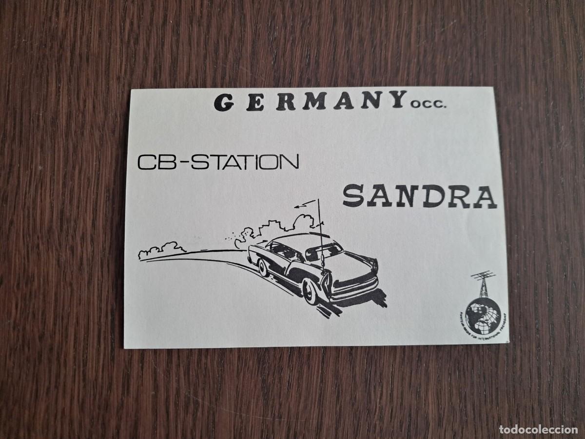 Radios antiguas: tarjeta postal QSL radioaficionados, CB station Sandra, Alemania. a&ntilde;o 1975.