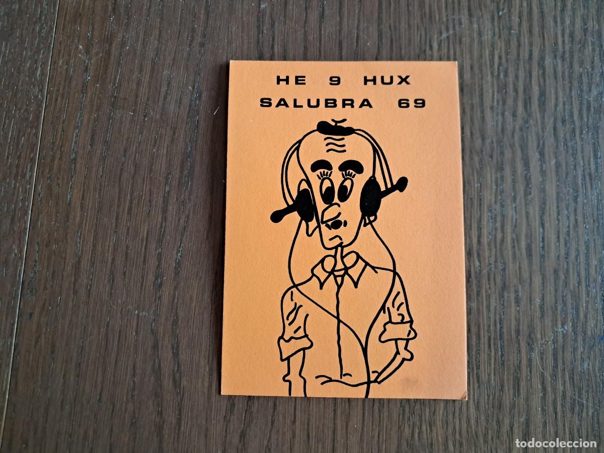 R&aacute;dios antigos: tarjeta postal QSL radioaficionados, He 9 hux, Salubra 69. Suiza, a&ntilde;os 70.