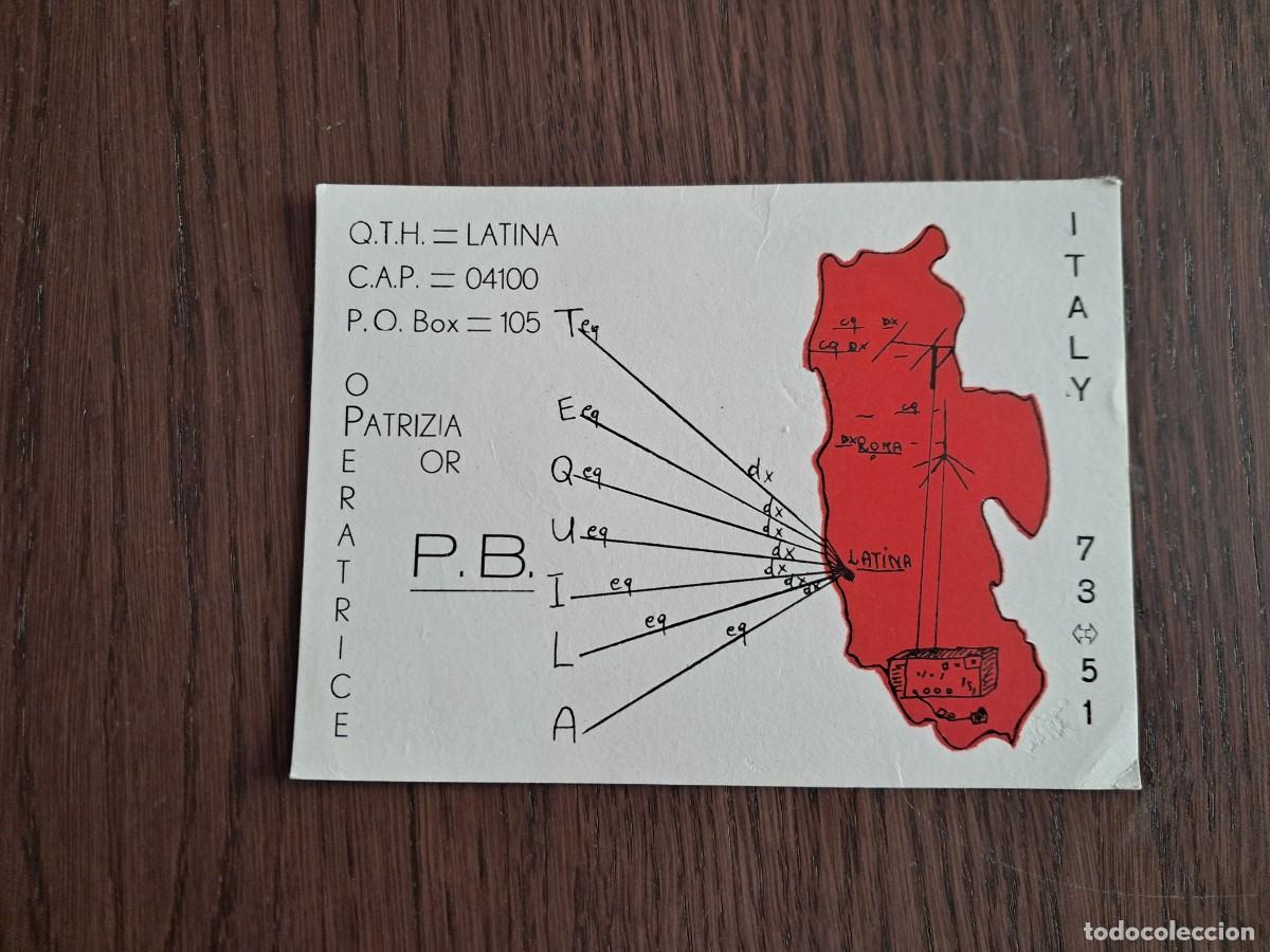 R&aacute;dios antigos: tarjeta postal QSL radioaficionados, Tequila, Italia, a&ntilde;o 1975.