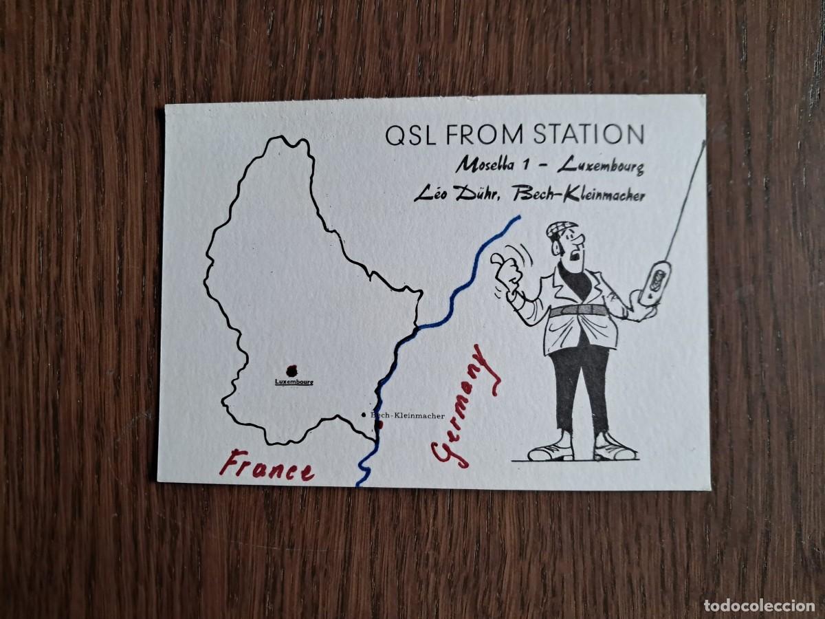 Radios Anciennes: tarjeta postal QSL radioaficionados, QSL from station, Mosella, Luxemburgo. a&ntilde;o 1974.