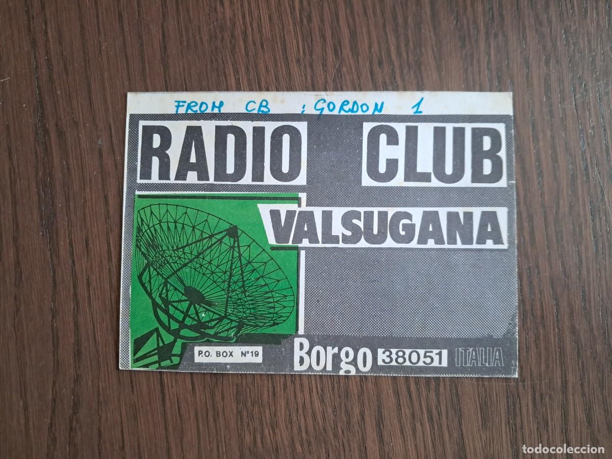Radios antiguas: tarjeta postal QSL radioaficionados, Radio club Valsugana, Borgo, Italia, a&ntilde;os 70