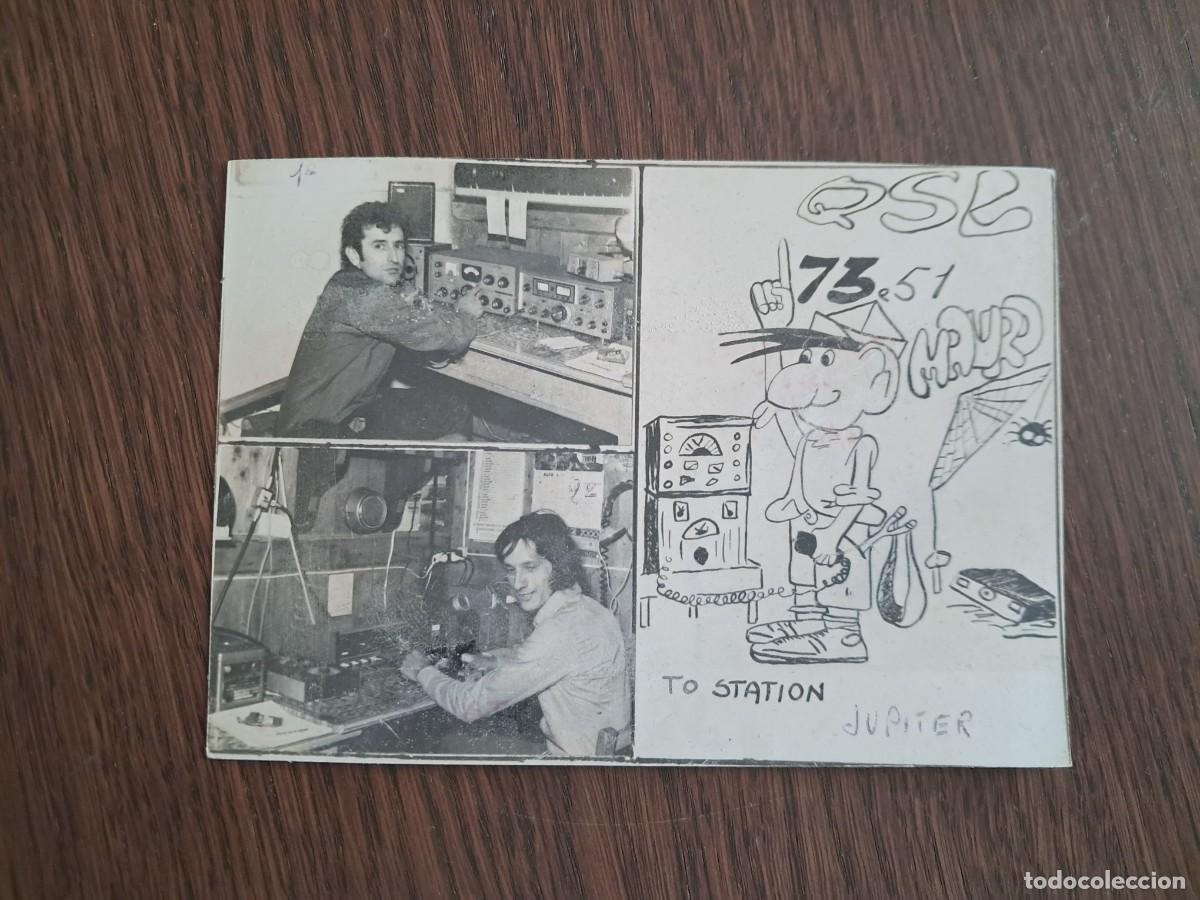 Radios Anciennes: tarjeta postal QSL radioaficionados, Italy CB station, fotograf&iacute;as radioaficionados, a&ntilde;o 1974.