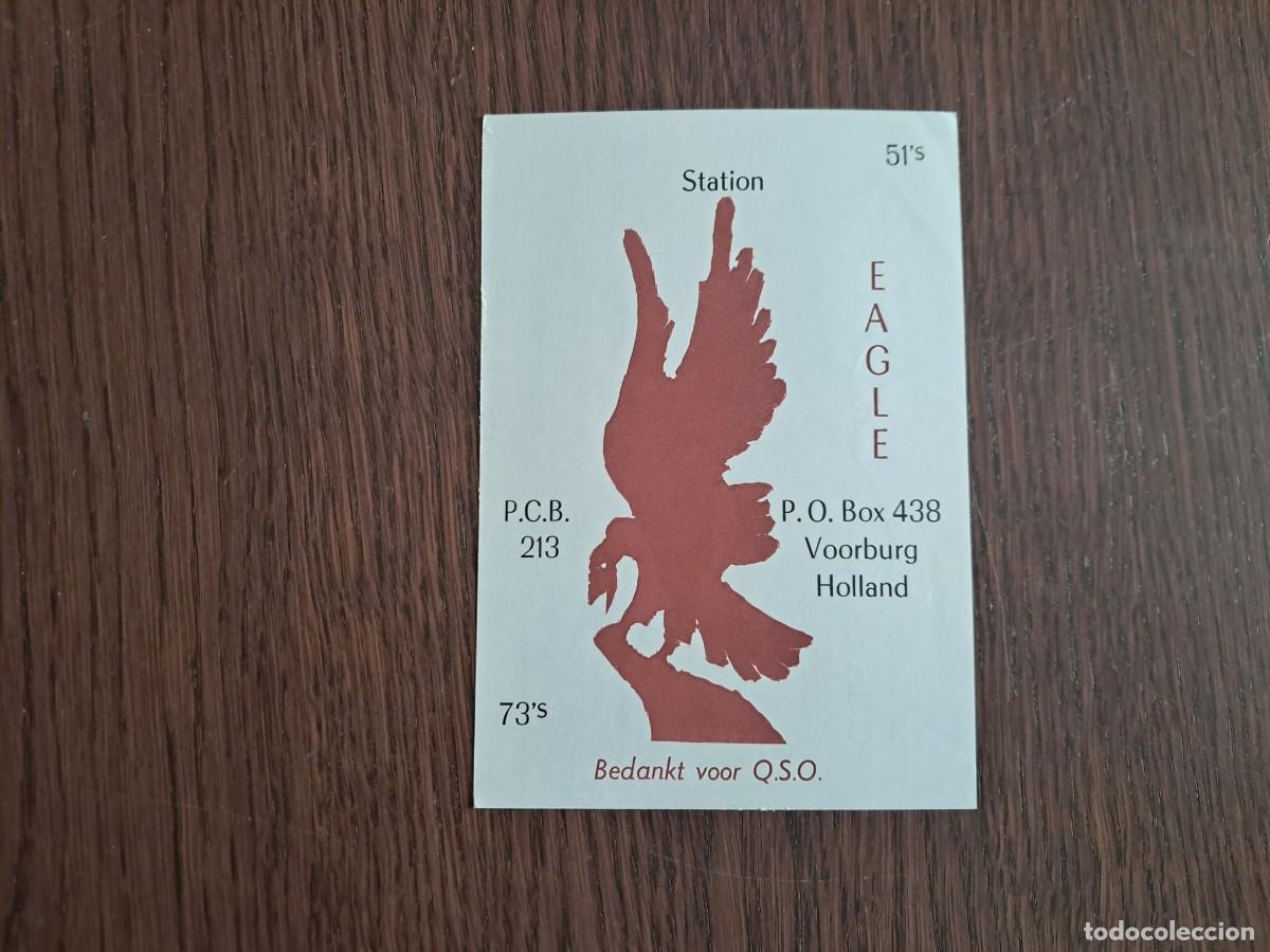 Radios Anciennes: tarjeta postal QSL radioaficionados, station Eagle, Holanda, a&ntilde;os 70