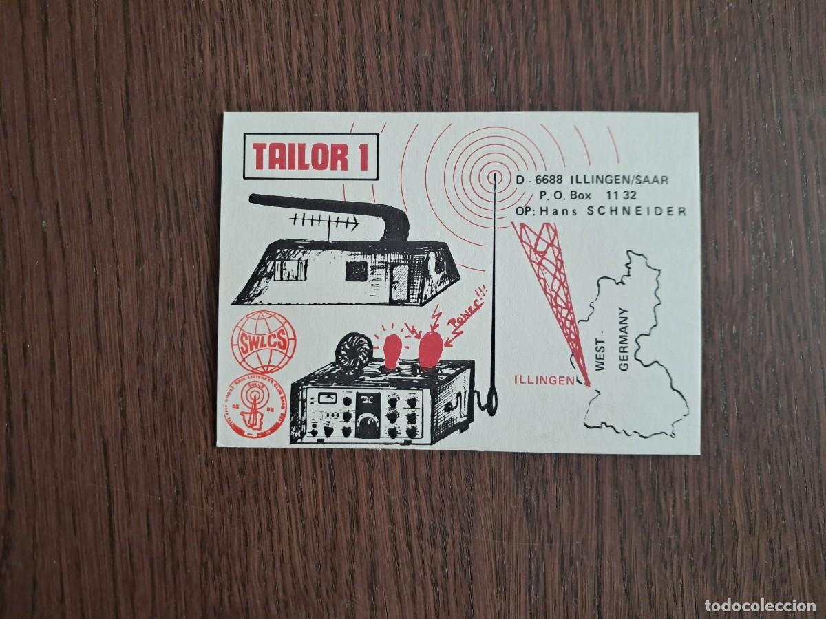Radios Anciennes: tarjeta postal QSL radioaficionados, Tailor 1, Alemania, a&ntilde;o 1975.