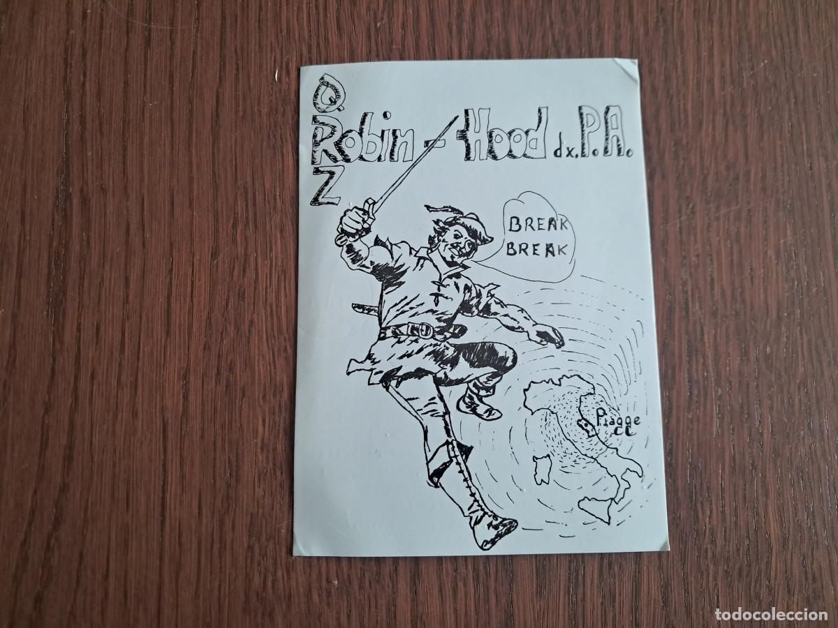 R&aacute;dios antigos: tarjeta postal QSL radioaficionados, Robin Hood, Italia, a&ntilde;o 1975.