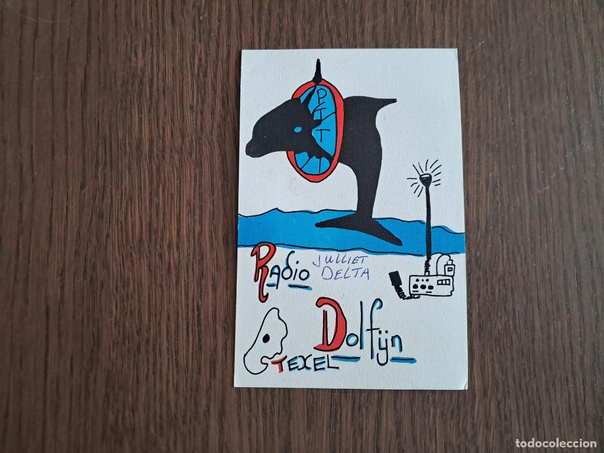 Radios antiguas: tarjeta postal QSL radioaficionados, radio texel dolfyn, Holanda, a&ntilde;o 1975.