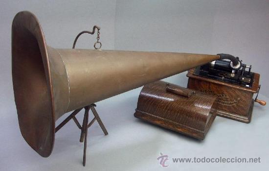 Fon&oacute;grafos y grabadoras de v&aacute;lvulas: Fonografo Edison 1905 - Foto 1