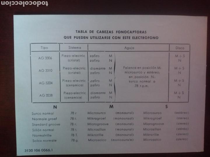 Fon&oacute;grafos y grabadoras de v&aacute;lvulas: Instrucciones de tocadiscos electr&oacute;fono ASKAR - Foto 4
