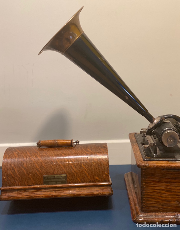 Fon&oacute;grafos y grabadoras de v&aacute;lvulas: Fonografo Edison primeros &lsquo;900 + accesorios - Foto 7