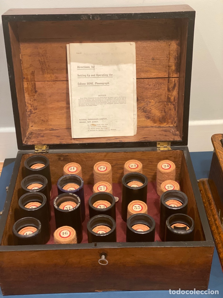 Fon&oacute;grafos y grabadoras de v&aacute;lvulas: Fonografo Edison primeros &lsquo;900 + accesorios - Foto 15