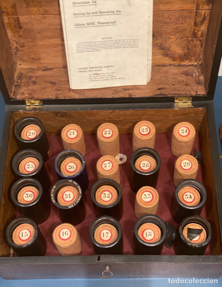 Fon&oacute;grafos y grabadoras de v&aacute;lvulas: Fonografo Edison primeros &lsquo;900 + accesorios - Foto 16