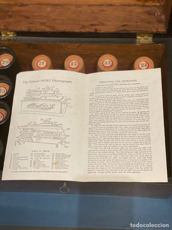 Fon&oacute;grafos y grabadoras de v&aacute;lvulas: Fonografo Edison primeros &lsquo;900 + accesorios - Foto 18