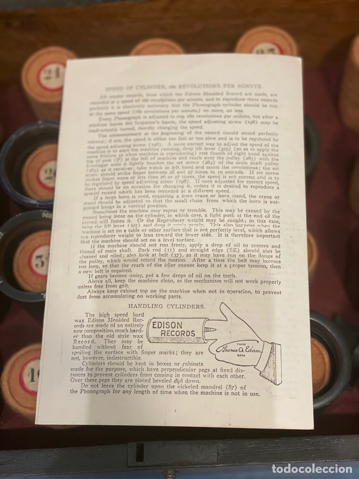 Fon&oacute;grafos y grabadoras de v&aacute;lvulas: Fonografo Edison primeros &lsquo;900 + accesorios - Foto 19