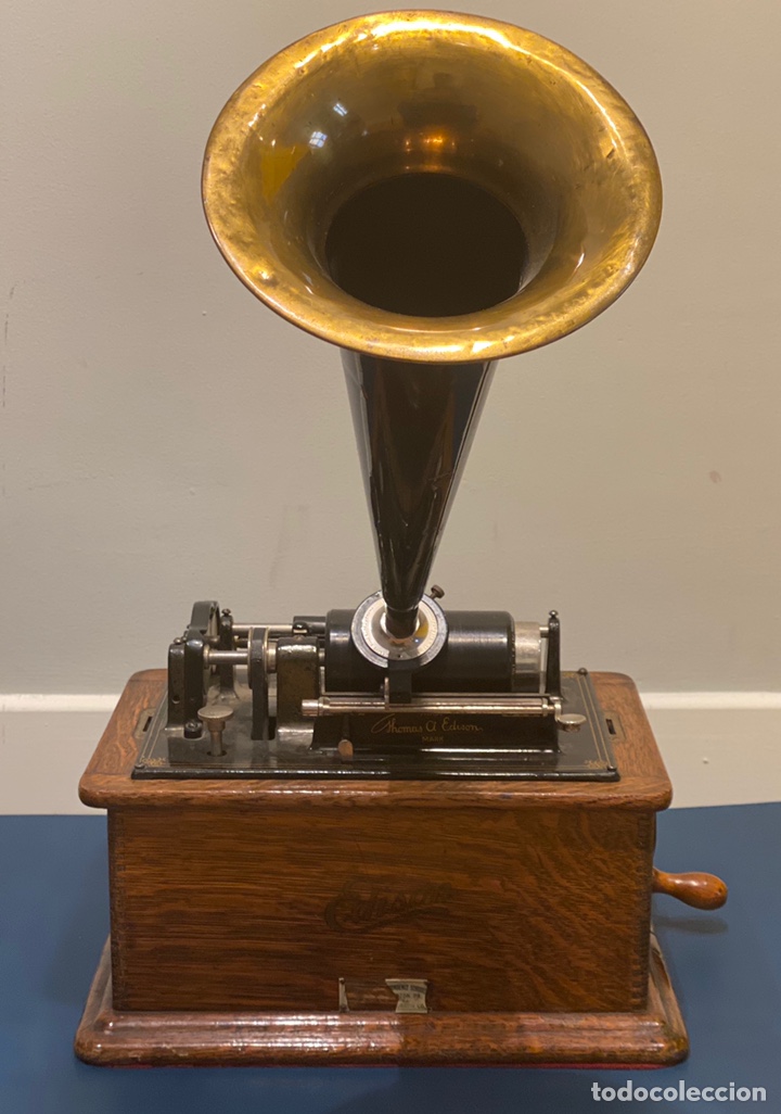 Fon&oacute;grafos y grabadoras de v&aacute;lvulas: Fonografo Edison primeros &lsquo;900 + accesorios - Foto 1