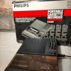 Fonógrafos y grabadoras de válvulas: PHILIPS PORTABLE CASSETTE RECORDER D6350 GRABADOR CASETES ANTIGUO FUNCIONANDO