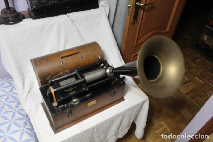 Fon&oacute;grafos y grabadoras de v&aacute;lvulas: Edison Home Phonograh FUNCIONANDO - Foto 6