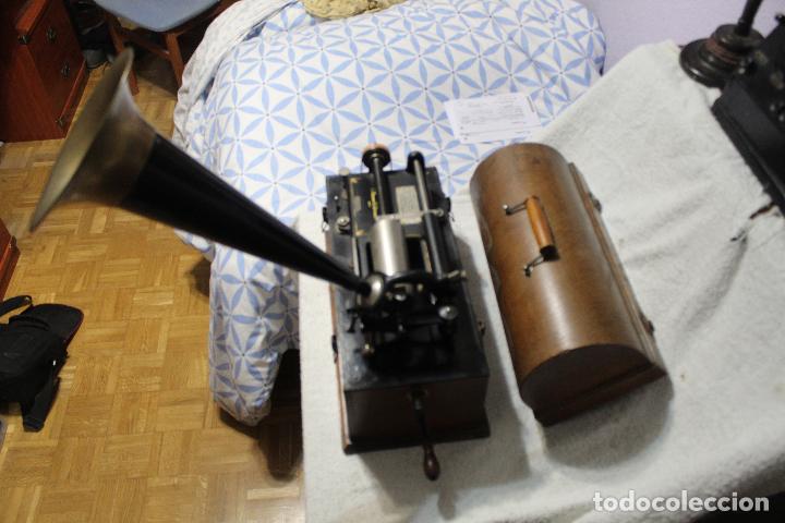 Fon&oacute;grafos y grabadoras de v&aacute;lvulas: Edison Home Phonograh FUNCIONANDO - Foto 7