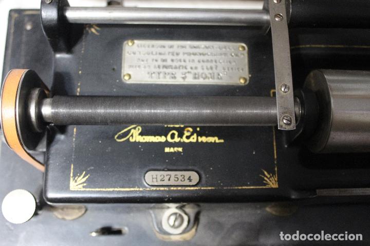 Fon&oacute;grafos y grabadoras de v&aacute;lvulas: Edison Home Phonograh FUNCIONANDO - Foto 9