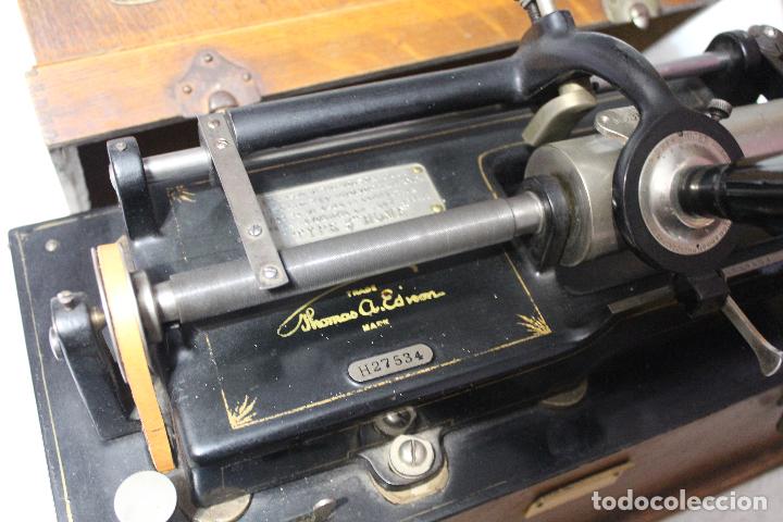 Fon&oacute;grafos y grabadoras de v&aacute;lvulas: Edison Home Phonograh FUNCIONANDO - Foto 10