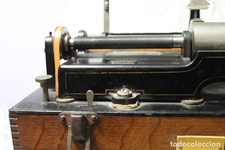 Fon&oacute;grafos y grabadoras de v&aacute;lvulas: Edison Home Phonograh FUNCIONANDO - Foto 15