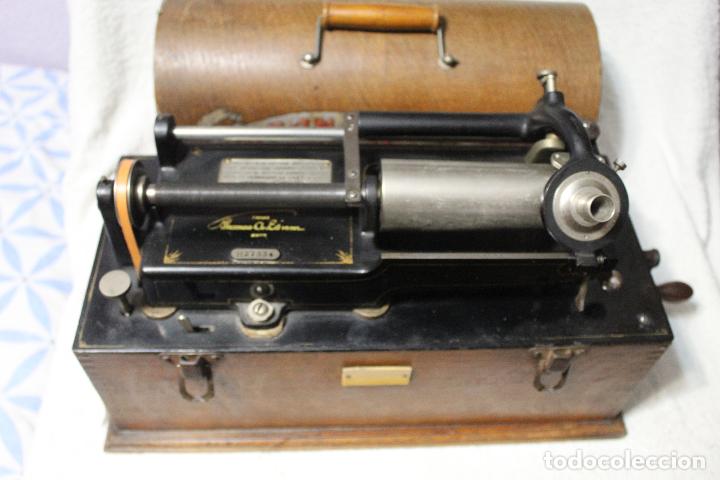 Fon&oacute;grafos y grabadoras de v&aacute;lvulas: Edison Home Phonograh FUNCIONANDO - Foto 22