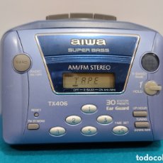 Fonógrafos y grabadoras de válvulas: RADIO WALKMAN AIWA SUPER BASS AM/FM HS- TX406 30 STATION PRESTS (FUNCIONANDO)MADEN IN JAPAN. Lote 388190994