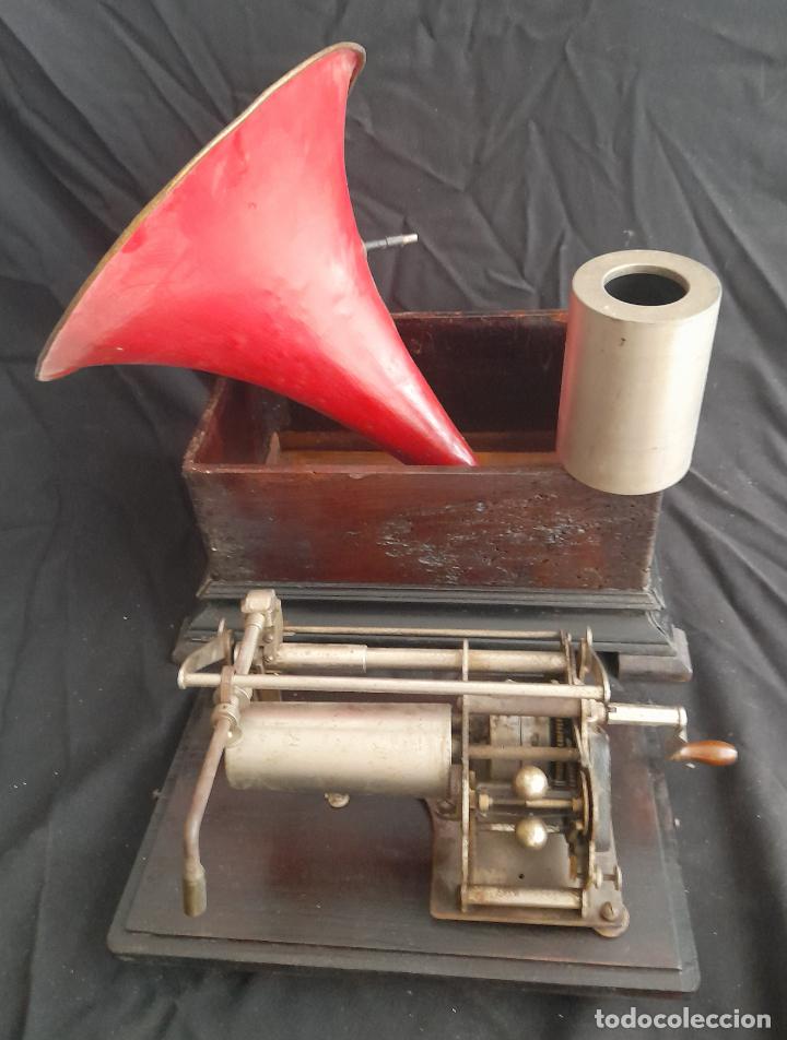 Fon&oacute;grafos y grabadoras de v&aacute;lvulas: Fonografo pathe - Foto 6