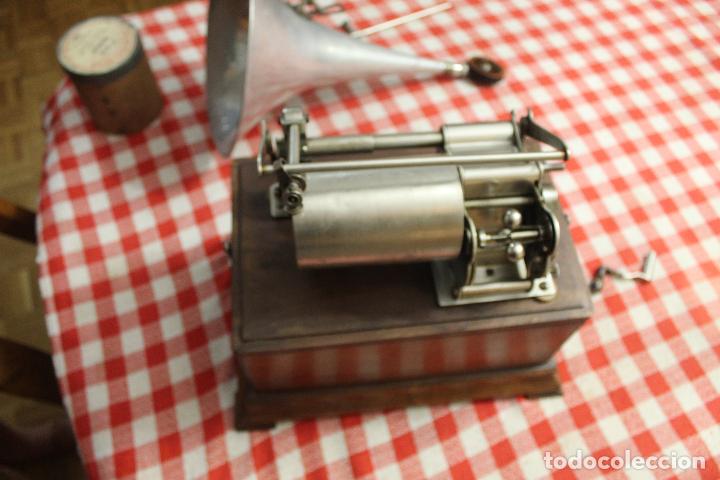 Fon&oacute;grafos y grabadoras de v&aacute;lvulas: fonografo pathe funcionando - Foto 2