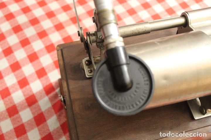Fon&oacute;grafos y grabadoras de v&aacute;lvulas: fonografo pathe funcionando - Foto 9