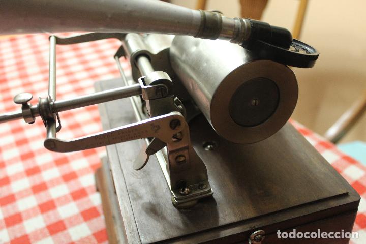 Fon&oacute;grafos y grabadoras de v&aacute;lvulas: fonografo pathe funcionando - Foto 11