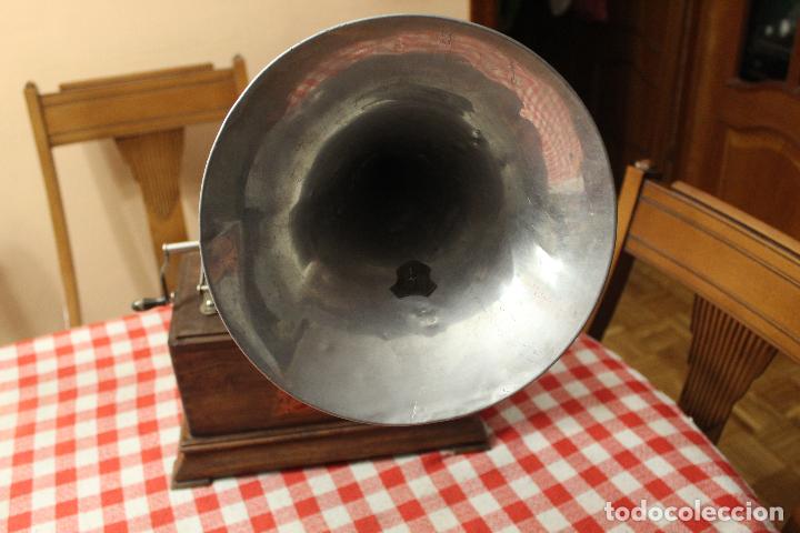 Fon&oacute;grafos y grabadoras de v&aacute;lvulas: fonografo pathe funcionando - Foto 15