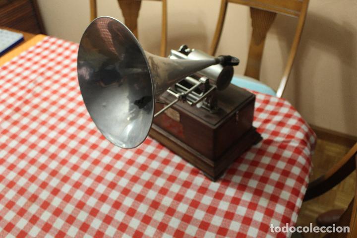 Fon&oacute;grafos y grabadoras de v&aacute;lvulas: fonografo pathe funcionando - Foto 1