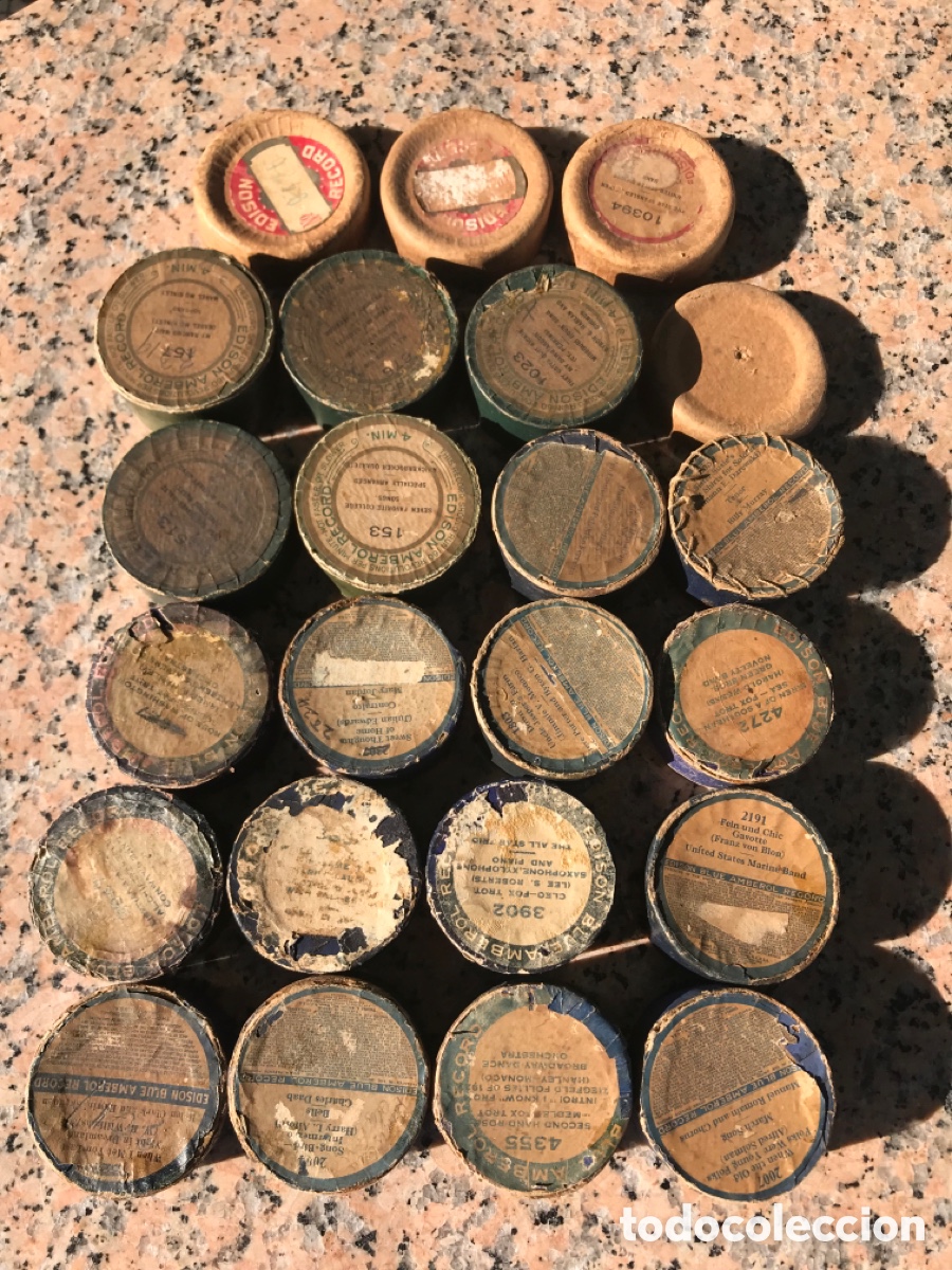Fon&oacute;grafos y grabadoras de v&aacute;lvulas: Tapas para envases de cilindros Edison - Foto 3
