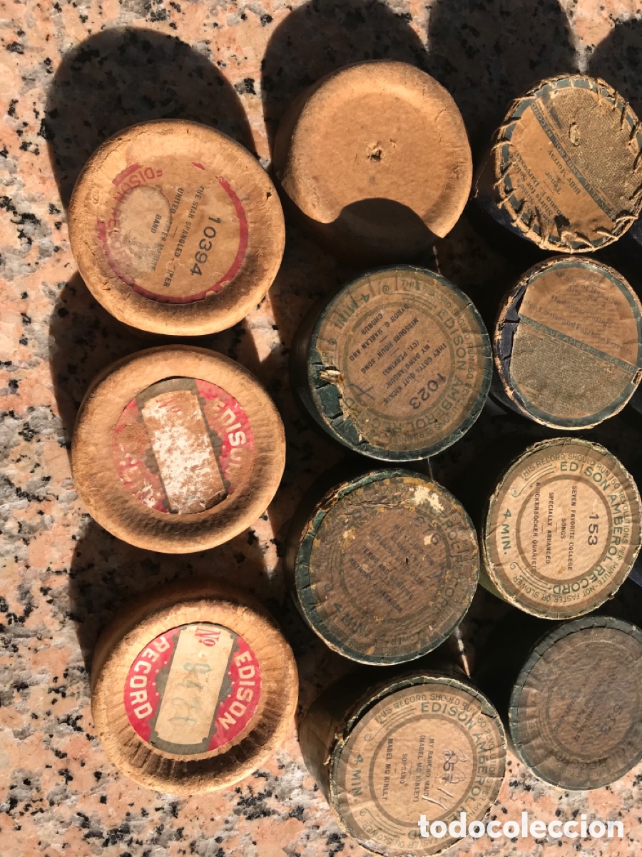 Fon&oacute;grafos y grabadoras de v&aacute;lvulas: Tapas para envases de cilindros Edison - Foto 4